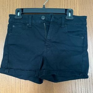 American Eagle Black High Rise Jean Shorts